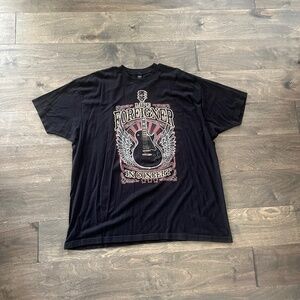 Foreigner 40th Anniversary Tour 2017 Black Band T Shirt